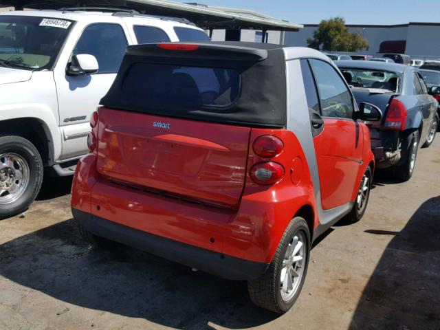 WMEEK31X99K261675 - 2009 SMART FORTWO PAS 红色 照片 4