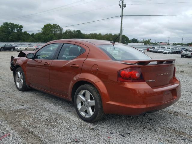 1C3CDZEG5CN238739 - 2012 DODGE AVENGER SX ORANGE photo 3