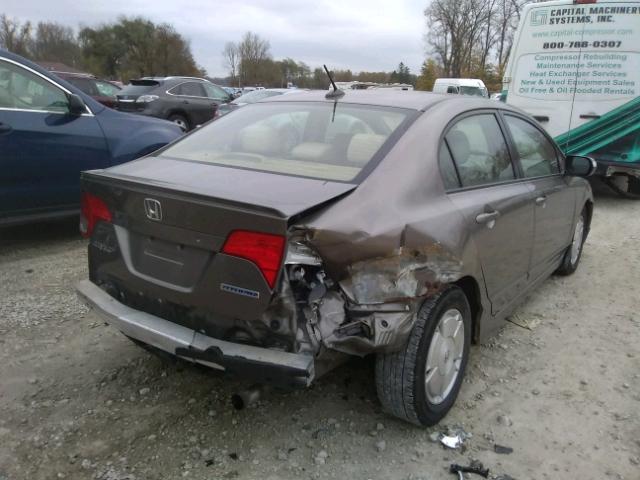 JHMFA36257S017343 - 2007 HONDA CIVIC GRAY photo 4