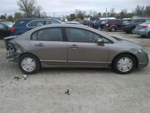 JHMFA36257S017343 - 2007 HONDA CIVIC GRAY photo 9