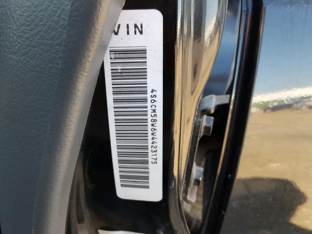 4S6CM58W6W4423175 - 1998 HONDA PASSPORT E BLACK photo 10