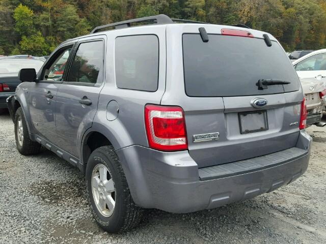 1FMCU93138KB77356 - 2008 FORD ESCAPE XLT GRAY photo 3