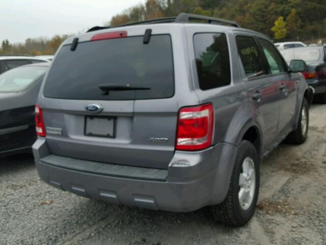 1FMCU93138KB77356 - 2008 FORD ESCAPE XLT GRAY photo 4