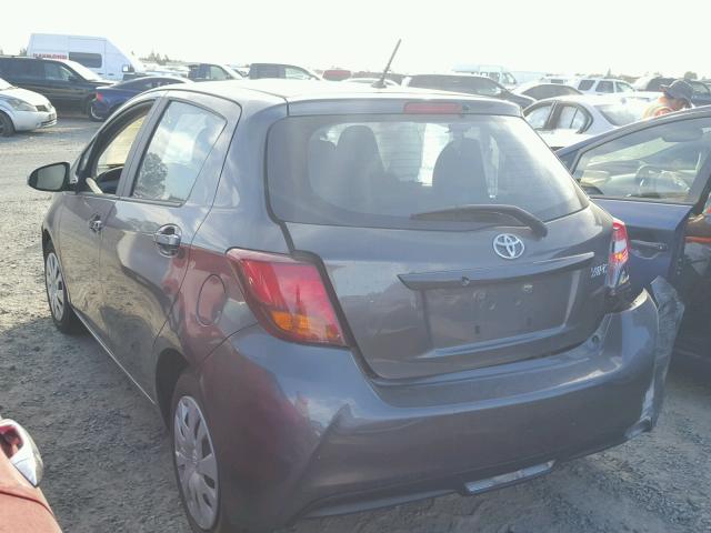 VNKKTUD34FA045058 - 2015 TOYOTA YARIS GRAY photo 3