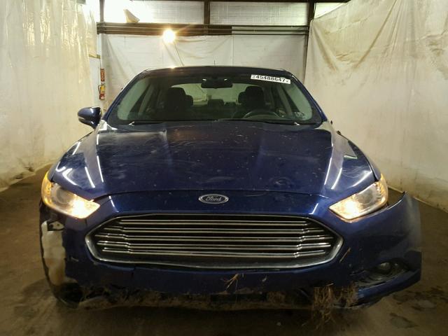 3FA6P0H76ER371801 - 2014 FORD FUSION SE BLUE photo 9