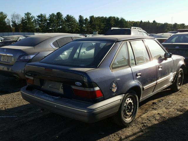 1FAPP9590JW369659 - 1988 FORD ESCORT LX BLUE photo 4