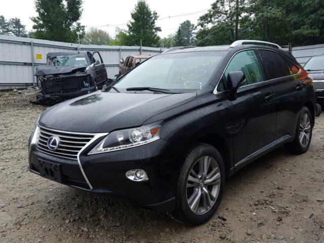 2T2BC1BA2FC003214 - 2015 LEXUS RX 450H BLACK photo 2