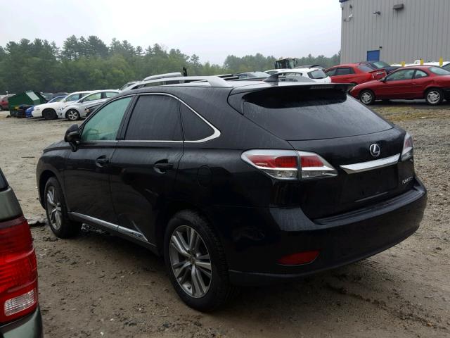 2T2BC1BA2FC003214 - 2015 LEXUS RX 450H BLACK photo 3