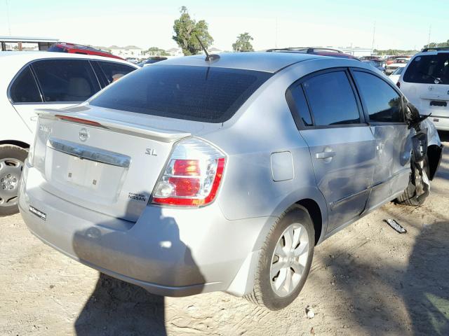 3N1AB6AP3CL681942 - 2012 NISSAN SENTRA 2.0 SILVER photo 4