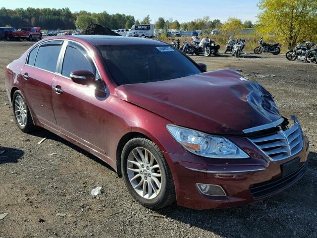 KMHGC46E69U017144 - 2009 HYUNDAI GENESIS 3. MAROON photo 1