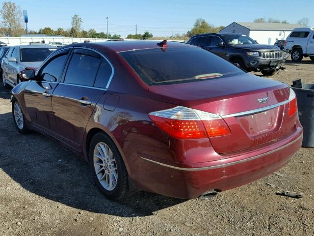 KMHGC46E69U017144 - 2009 HYUNDAI GENESIS 3. MAROON photo 3