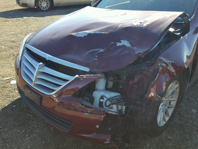 KMHGC46E69U017144 - 2009 HYUNDAI GENESIS 3. MAROON photo 9