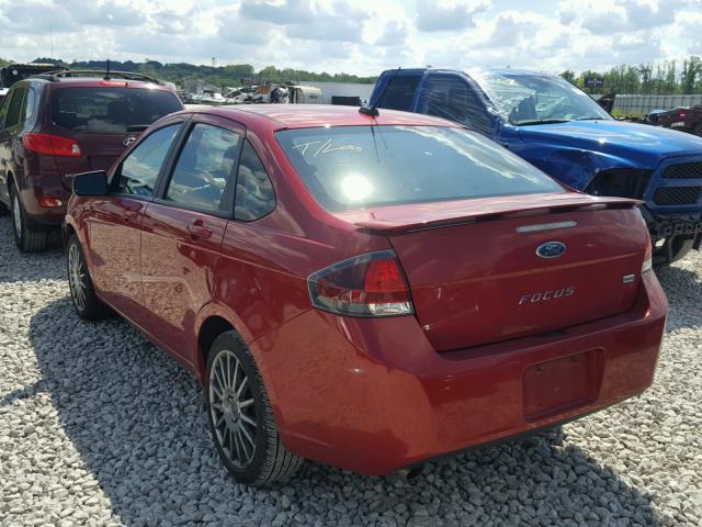 1FAHP3GN6AW226128 - 2010 FORD FOCUS SES RED photo 3