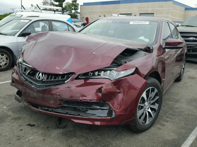 19UUB1F55GA011019 - 2016 ACURA TLX TECH MAROON photo 2