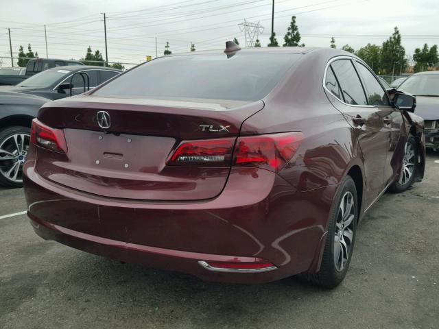 19UUB1F55GA011019 - 2016 ACURA TLX TECH MAROON photo 4