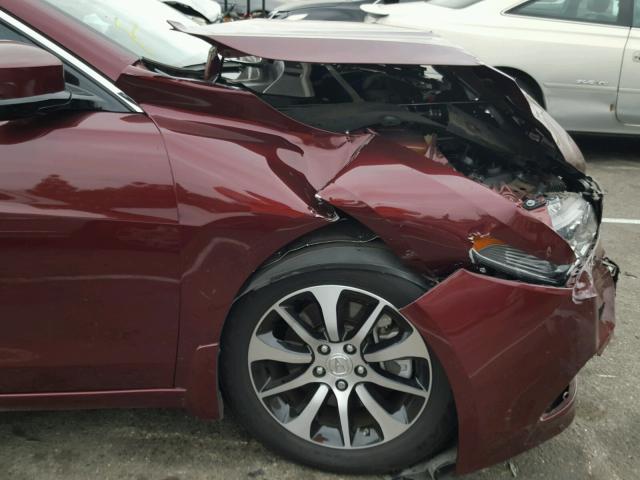 19UUB1F55GA011019 - 2016 ACURA TLX TECH MAROON photo 9