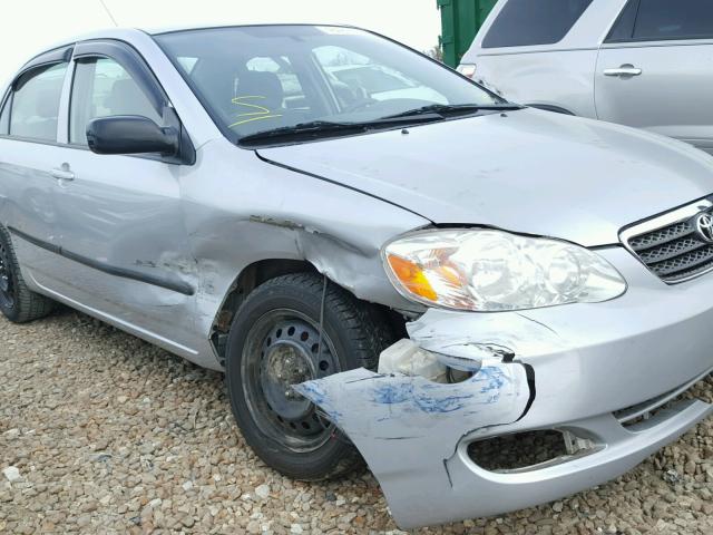 1NXBR32E87Z829647 - 2007 TOYOTA COROLLA SILVER photo 9