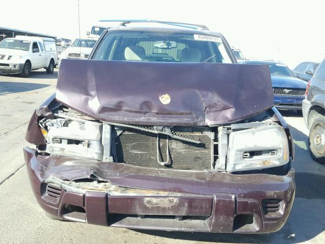 1GNDS13S182203758 - 2008 CHEVROLET TRAILBLAZE PURPLE photo 9