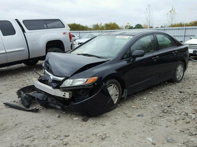 2HGFA155X8H028950 - 2008 HONDA CIVIC LX BLACK photo 2