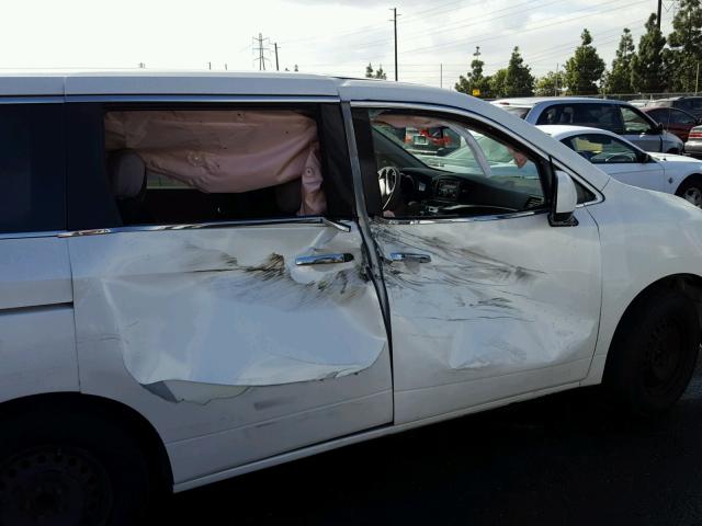 JN8AE2KP2C9030522 - 2012 NISSAN QUEST WHITE photo 9