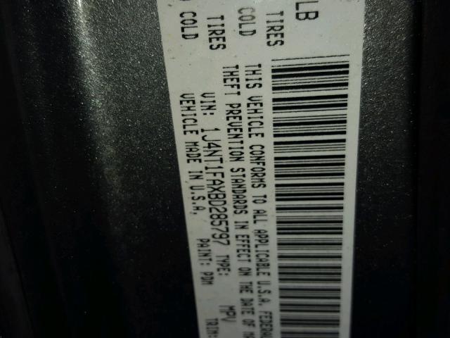 1J4NT1FAXBD285797 - 2011 JEEP COMPASS SP 灰色 照片 10