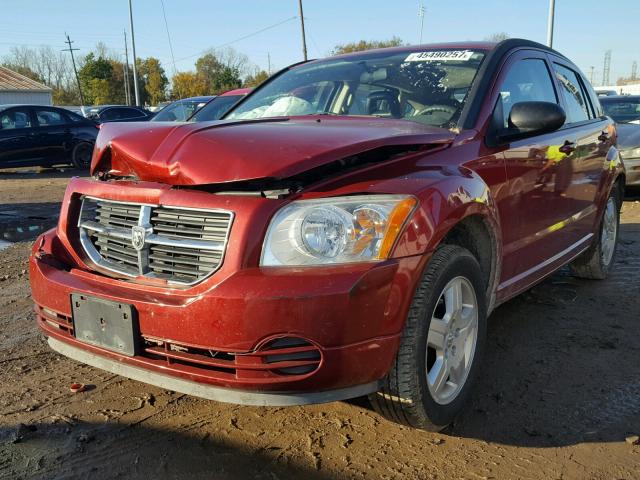 1B3HB48A89D104826 - 2009 DODGE CALIBER SX MAROON photo 2