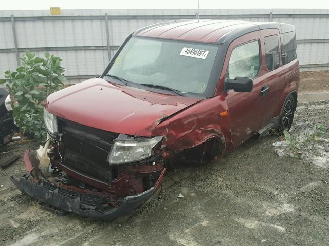 5J6YH1H31AL000521 - 2010 HONDA ELEMENT RED photo 2