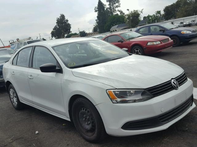 3VW2K7AJ4EM316408 - 2014 VOLKSWAGEN JETTA BASE WHITE photo 1