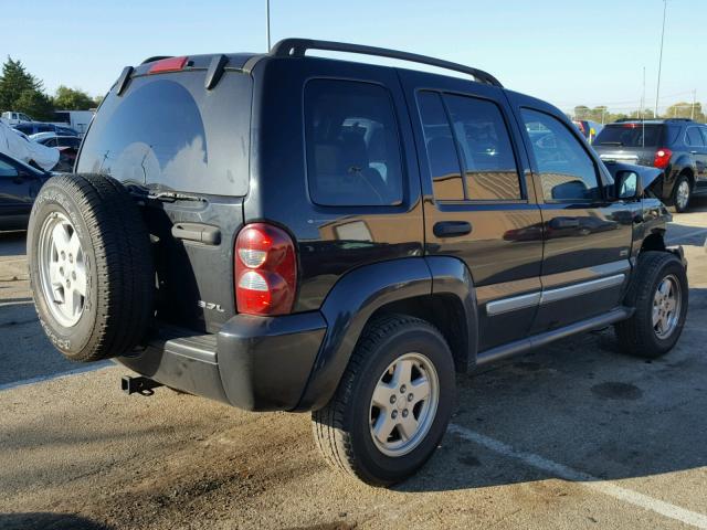 1J4GL48K56W214887 - 2006 JEEP LIBERTY SP BLACK photo 4