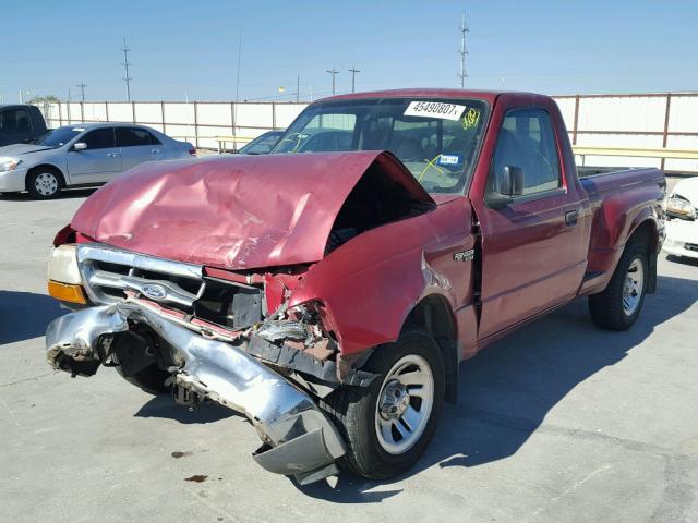 1FTYR10VXXPA78281 - 1999 FORD RANGER RED photo 2