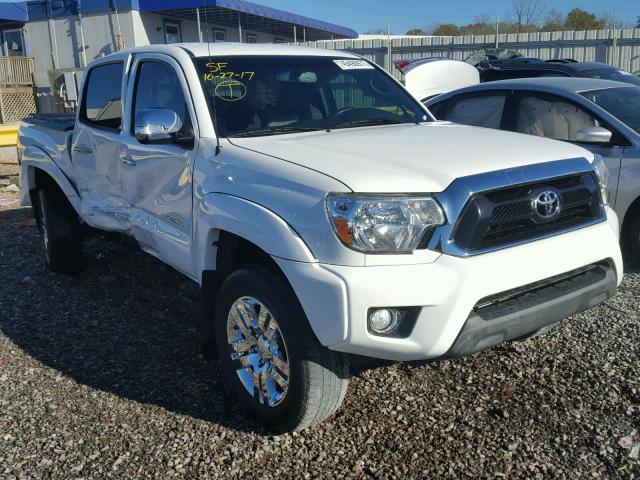 5TFJU4GN1EX056254 - 2014 TOYOTA TACOMA DOU WHITE photo 1