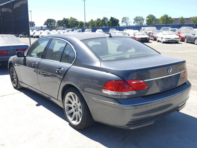 WBAHL83576DT01590 - 2006 BMW 750 I CHARCOAL photo 3