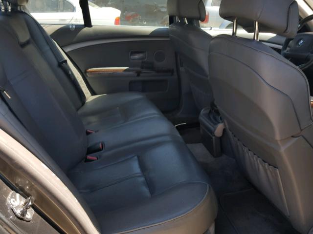WBAHL83576DT01590 - 2006 BMW 750 I CHARCOAL photo 6