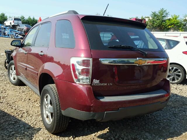 2CNDL23F776101473 - 2007 CHEVROLET EQUINOX LS RED photo 3