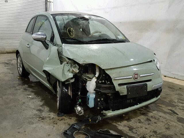 3C3CFFER8CT295432 - 2012 FIAT 500 LOUNGE GREEN photo 1
