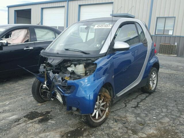 WMEEJ31X68K099490 - 2008 SMART FORTWO BLUE photo 2