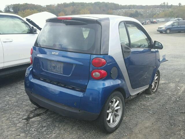 WMEEJ31X68K099490 - 2008 SMART FORTWO BLUE photo 4