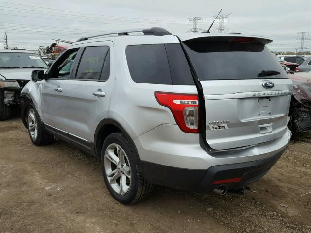 1FM5K8F89FGC03136 - 2015 FORD EXPLORER SILVER photo 3