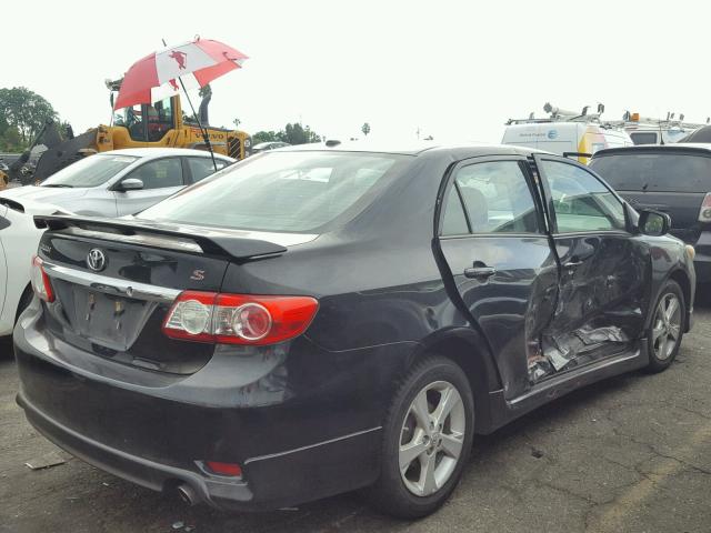 2T1BU4EE3BC616244 - 2011 TOYOTA COROLLA BA BLACK photo 4