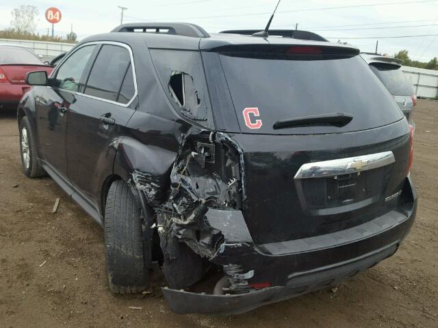 2CNALDEW3A6252863 - 2010 CHEVROLET EQUINOX LT BLACK photo 3