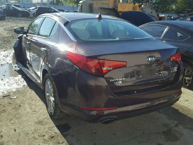 5XXGN4A70DG253777 - 2013 KIA OPTIMA BURGUNDY photo 3