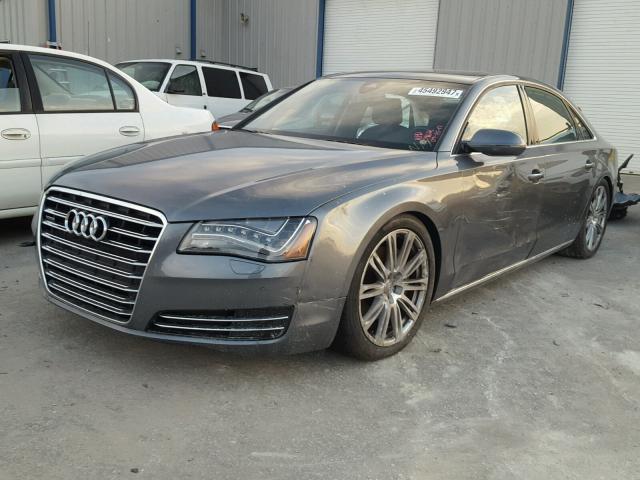 WAURMAFD2EN010855 - 2014 AUDI A8 L TDI GRAY photo 2