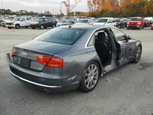 WAURMAFD2EN010855 - 2014 AUDI A8 L TDI GRAY photo 4