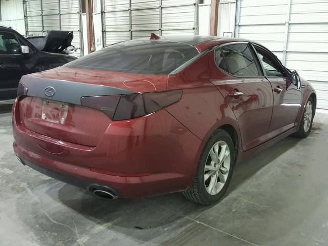 5XXGM4A7XDG116297 - 2013 KIA OPTIMA LX RED photo 4