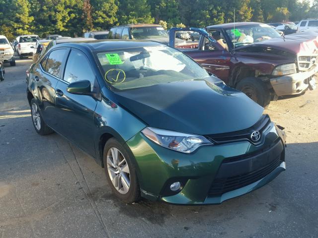 5YFBPRHE1EP066093 - 2014 TOYOTA COROLLA EC GREEN photo 1