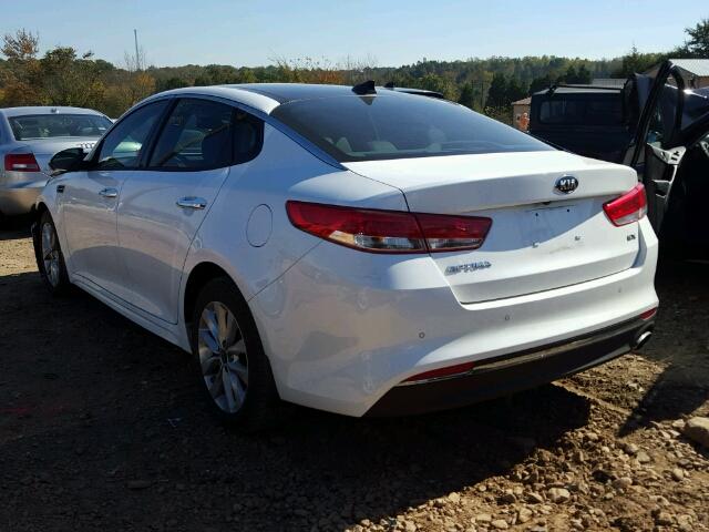 5XXGU4L38HG169404 - 2017 KIA OPTIMA EX WHITE photo 3