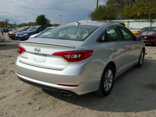 5NPE24AF8GH410519 - 2016 HYUNDAI SONATA SE SILVER photo 4