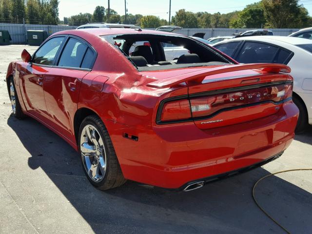 2C3CDXCT7EH102273 - 2014 DODGE CHARGER R/ RED photo 3