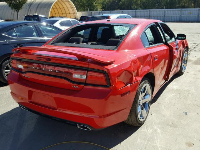 2C3CDXCT7EH102273 - 2014 DODGE CHARGER R/ RED photo 4