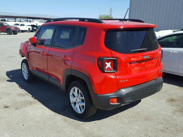 ZACCJBBT0FPB76077 - 2015 JEEP RENEGADE RED photo 3